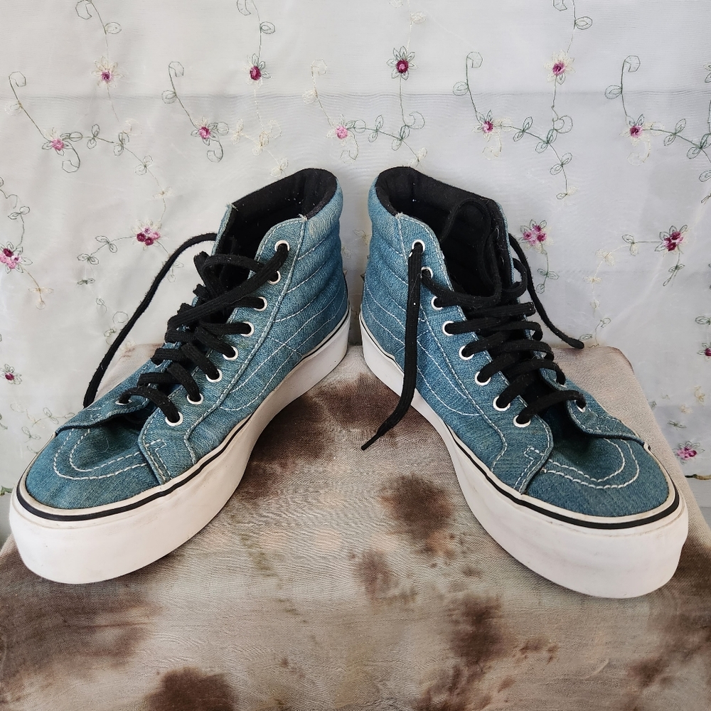 Vans Sk8-hi Denim Studded Platforms - Picture 5 of 9